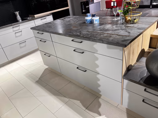 Nobilia Touch Inselküche Steingrau